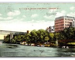 New York Central Railroad Bridge Over Canal Lockport NY DB Postcard O14 - $4.90