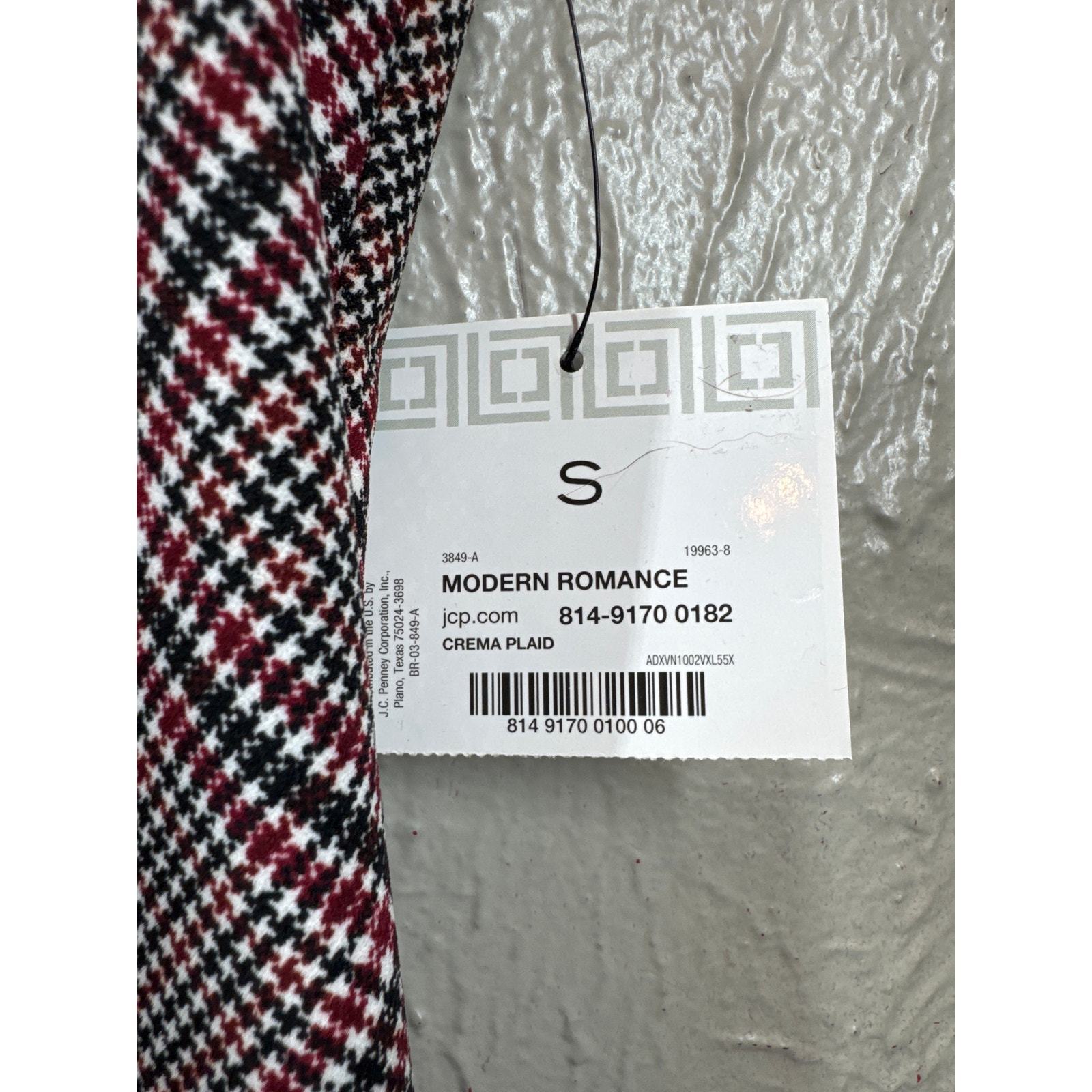 Liz Claiborne Dress Womens Pure Romance Red Black Plaid Size Small NWT  Item image 4