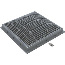 Waterway 640-4727 V 12&quot; x 12&quot; Square Main Drain Grate with Frame - Gray - £68.68 GBP