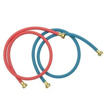 Genuine OEM Whirlpool Color-Coded Red Blue Washer Hoses (2) 5' Hoses #8212545RP - £5.89 GBP