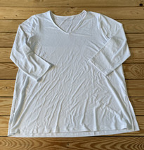 Susan graver NWOT Women’s liquid knit tunic size L white N2 - £13.37 GBP