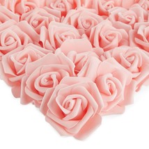 100 Pack Pink Artificial Flowers, Bulk Stemless Fake Foam Roses, 3 In - £31.31 GBP