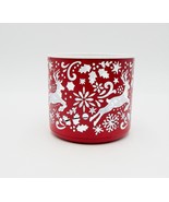 Bath &amp; Body Works Christmas Reindeer Snowflake Candle Holder 3 Wick Red ... - £10.21 GBP