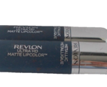 Lot 2 Ultra HD Metallic Matte Lip Color #685 HD Glitz REVLON - £5.53 GBP