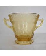 Depression Glass Federal Patrician Spoke Amber Open Handled Sugar Bowl - £4.74 GBP