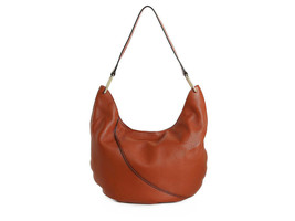 Vince Camuto Shae Leather Hobo Shoulder Bag   Cognac  New w/Tags  #PW450 - $93.09