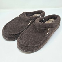 NEW!! Dearfoam Men&#39;s Heather Brown Wool Memory Foam Slippers XL 13-14 - £15.61 GBP