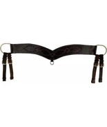 Tripping Breast Collar Dark Argentina Cow Leather Barbwire Tooled Horse ... - $129.00