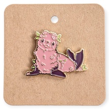 Seal with Cherry Blossoms Naomi Lord Enamel Pin - £19.53 GBP