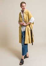 BRUNELLO CUCINELLI Leather Suede Belted Coat Cape jacket No sz 42 NWT $9745 - £1,201.13 GBP
