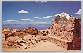 Summit Sign At Pikes Peak Colorado 14110 Feet Scenic View Vintage Postcard - £11.14 GBP