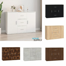 Modern Wooden Home Sideboard Storage Cabinet Unit With 3 Drawers 2 Doors  Wood - £76.08 GBP+