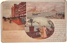 Hotel Chamberlin, Fortress Monroe, Virginia, vintage post card 1907 - £11.02 GBP