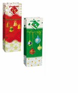 Christmas 2 Ct Wine Bottle Gift Bags with Tags 14 x 5 x 5 inches - £4.34 GBP
