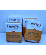 4pack - Honey Pot 100% Organically Grown Cotton Duo Tampons Regular Crus... - $301.39 MXN
