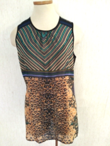 CAbi  Semi Sheer Sleeveless Polyester Blouse Tunic Top Size M 8 10 - $9.89