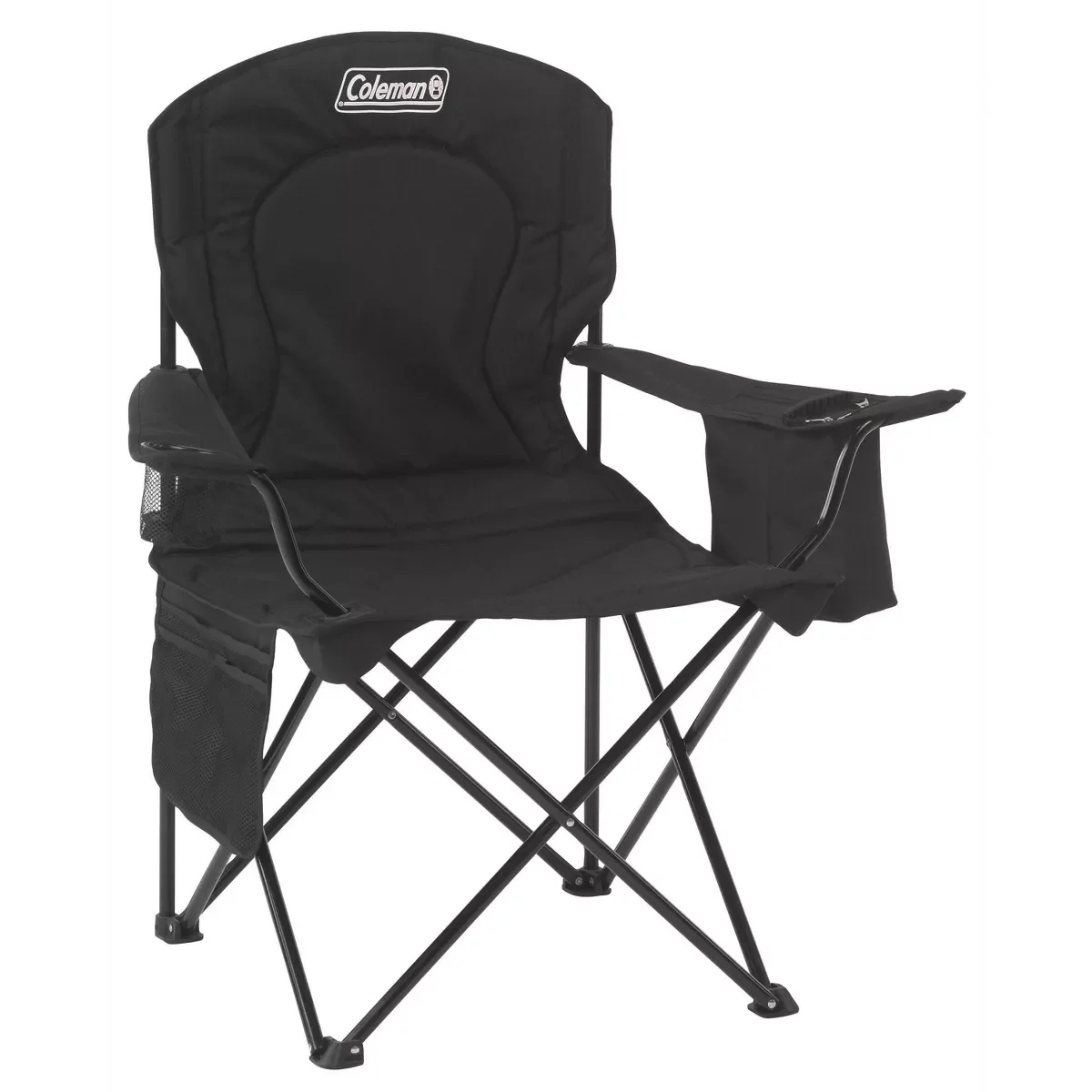 Coleman Quad Portable Camping Chair with Built-In Cooler - Black - £46.44 GBP