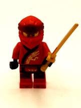 Lego Ninjago Kai Legacy Dragon Robe Red Ninja Minifigure w/ Sword C0272 - £2.83 GBP