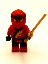 Lego Ninjago Kai Legacy Dragon Robe Red Ninja Minifigure w/ Sword C0272 - £2.65 GBP