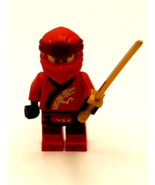 Lego Ninjago Kai Legacy Dragon Robe Red Ninja Minifigure w/ Sword C0272 - £2.79 GBP