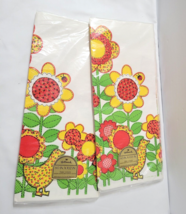 Bonnet Girl Floral Daisy Vtg 2 Sealed Hallmark Paper Table Covers Yellow Red 102 - £28.50 GBP