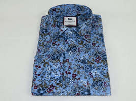 Men's Shirt By CASILA Turkey Cotton Blend Long Sleeves 501660-04 Blue Floral image 4
