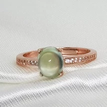 MeiBaPJ Classic Simple  Prehnite Gemstone Fashion Ring for Women Real 925  Silve - $56.41