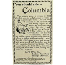 Columbia Bicycles 1894 Advertisement Victorian Pope Bikes You Should Rid... - $19.99