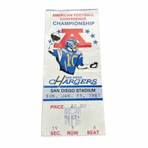 Jan/11/1981 Oakland Raiders vs SD Chargers AFC Championship ticket stub RARE! - £94.27 GBP