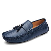 New Loafers Men Shoes Luxury Brand Genuine Leather Shoe Man - £67.86 GBP