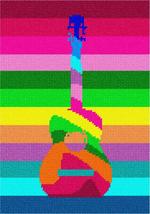 Pepita Needlepoint Canvas: Guitar Stripes, 7&quot; x 10&quot; - $50.00+