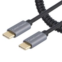Coiled USB C to USB C Cable, CableCreation USB Type C Cable 3A Fast Charging, St - £16.19 GBP