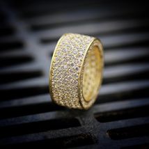 0.95Ct Brilliant Round Cut Diamond Unisex Wedding Band Ring 14k Yellow Gold Over - £96.17 GBP
