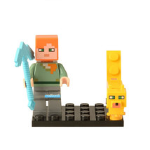 Alex with Ocelot Minecraft Custom Printed Lego Compatible Minifigure Bricks - £2.38 GBP