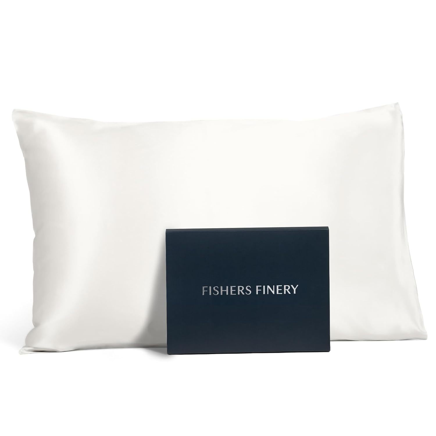 25Mm 100% Pure Mulberry Silk Pillowcase, Good Housekeeping Winner (White, Queen)
