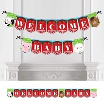 Big Dot of Happiness Farm Animals - Baby Shower Bunting Banner - Barnyard Party  - £25.47 GBP