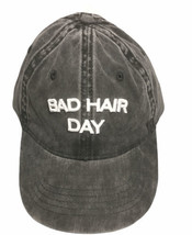 Time And Tru Ladies Embroidered Bad Hair Day Baseball Cap Hat Charcoal - £18.80 GBP