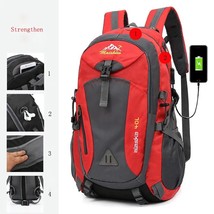 40L Waterproof USB Charging Climbing Backpack Men Cycling  Bags Unisex Mountaine - £135.71 GBP