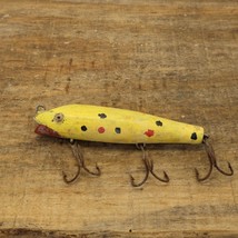 Creek Chub Darter Yellow Dot Hand Painted Wood Crankbait Fishing Lure - £21.18 GBP