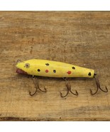 Creek Chub Darter Yellow Dot Hand Painted Wood Crankbait Fishing Lure - £21.14 GBP