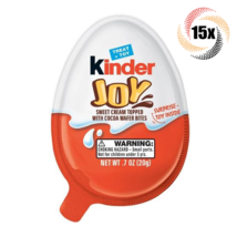 15x Packs Kinder Joy Treat + Toy Sweet Cream With Cocoa Wafer Bites | .7oz - $46.29