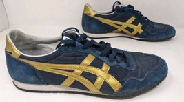 Asics Onitsuka Tiger Serrano Shoes Blue Gold Men&#39;s Size US 11 EUR 45 D109L VTG - £54.57 GBP