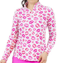 Nwt Ibkul Kiss Me Kate Hot Pink Long Sleeve Mock Golf Shirt - S M L Xl Xxl - £55.94 GBP