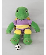 Vintage Talking My Very Own Soccer Franklin Turtle Plays Plush Stuffed T... - $24.70