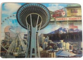 Seattle Space Needle Farmers Market 3D Postcard - £4.71 GBP