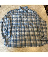 Magellan Adventure Gear Blue Madras Plaid Fishing Mens Medium Shirt Ligh... - $419.67 MXN