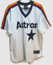 Houston Astros MLB Cooperstown White Sewn Majestic Rainbow Pullover Jersey XL - $82.32