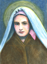 Bernadette of Lourdes Color Art Print - £14.25 GBP+