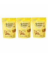 3 PACK PRINCE OF PEACE GINGER CHEWS CANDY SWEET &amp; SPICY CHEWY ORGANIC VE... - £11.73 GBP