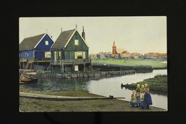 Vintage Postcard HOLLAND Netherlands Amsterdam Photochrome Dutch Fishing Village - £7.65 GBP